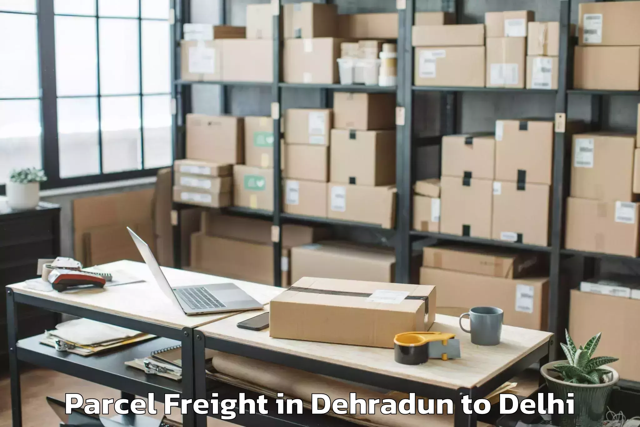 Discover Dehradun to Palam Parcel Freight